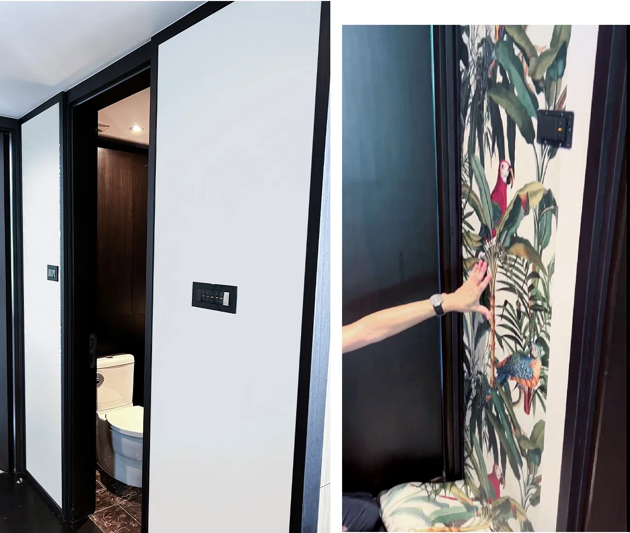 Tropical Wallpaper in Powder Rooms